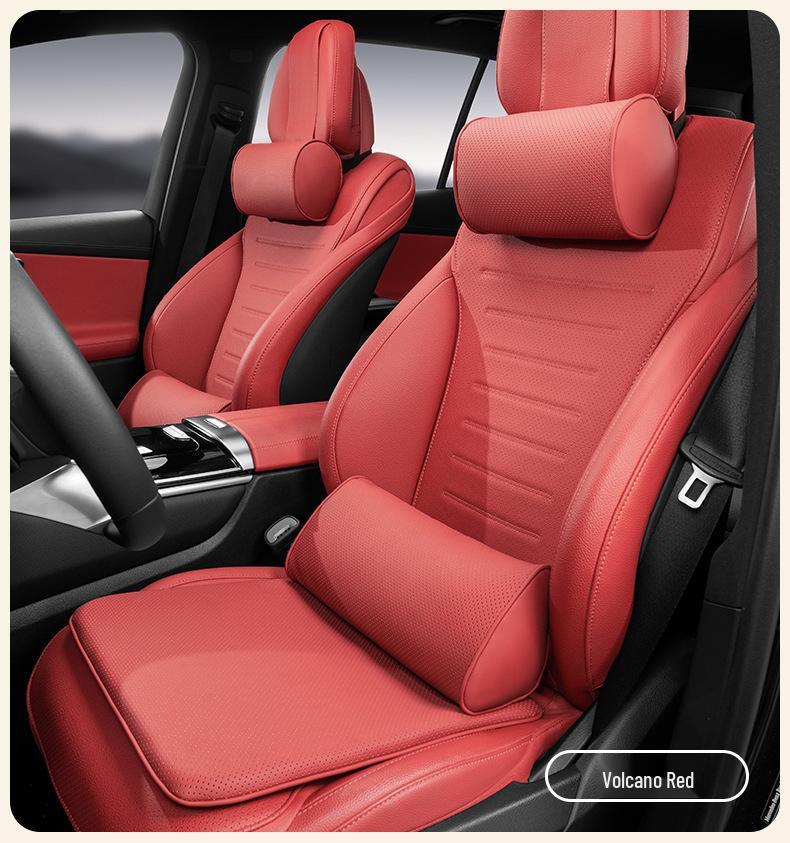 Maybach S-Class Bio-Cotton Car Seat Cushion Set with Headrest and Lumbar Support Pillow