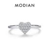 MODIAN Eenvoudige Vierkante Luxe Schitterende CZ Verlovingsring Voor Vrouwen Bruiloft Statement Fijne Sieraden Cadeau