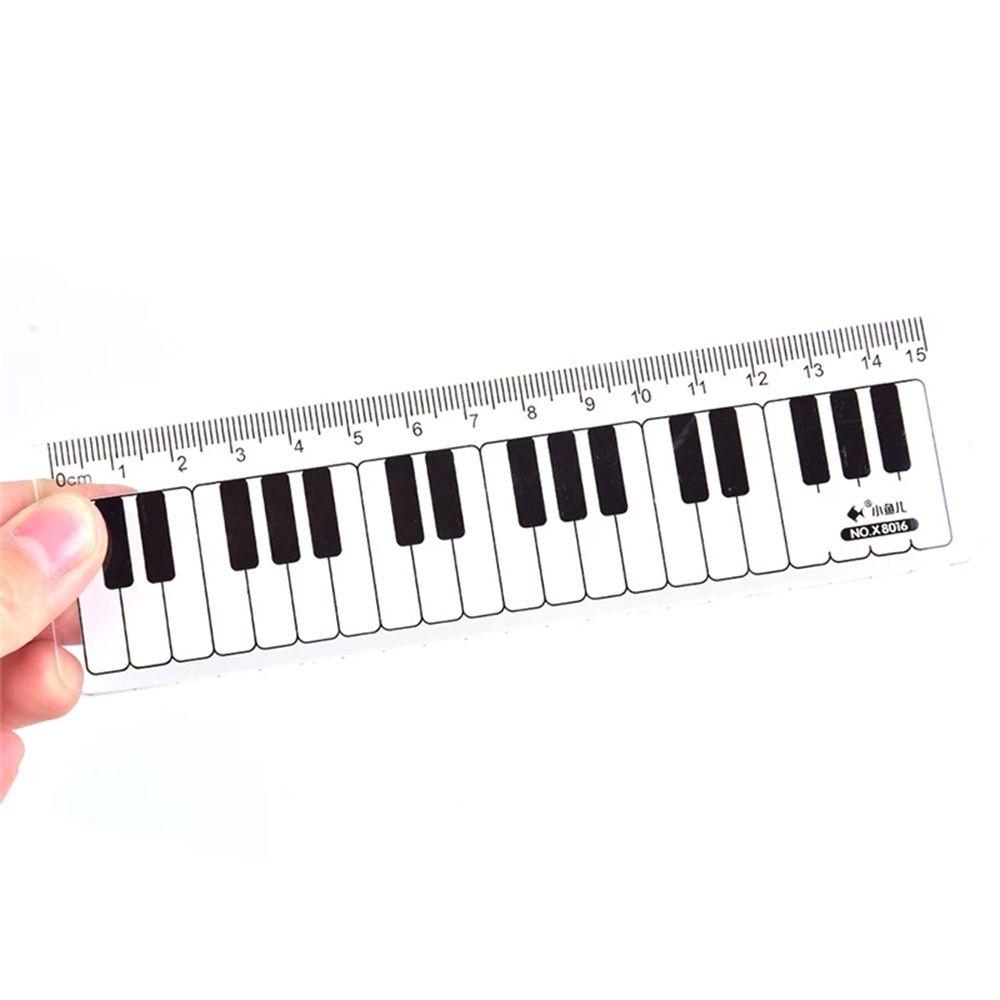 Scale Ruler Stationery Straight Rulers Piano Rule Black White Musical Notes Measuring Ruler