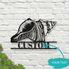 Metal Wall Art Home Decor Beach Lover Gift   Wall Sculpture Metal Sign Custom Shell Decoration