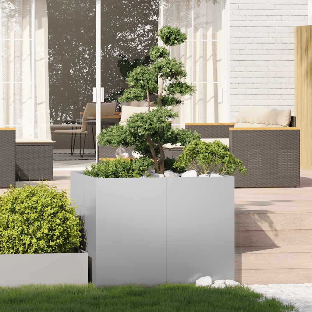 Pot 100X100X80 Cm Galvanized Steel
