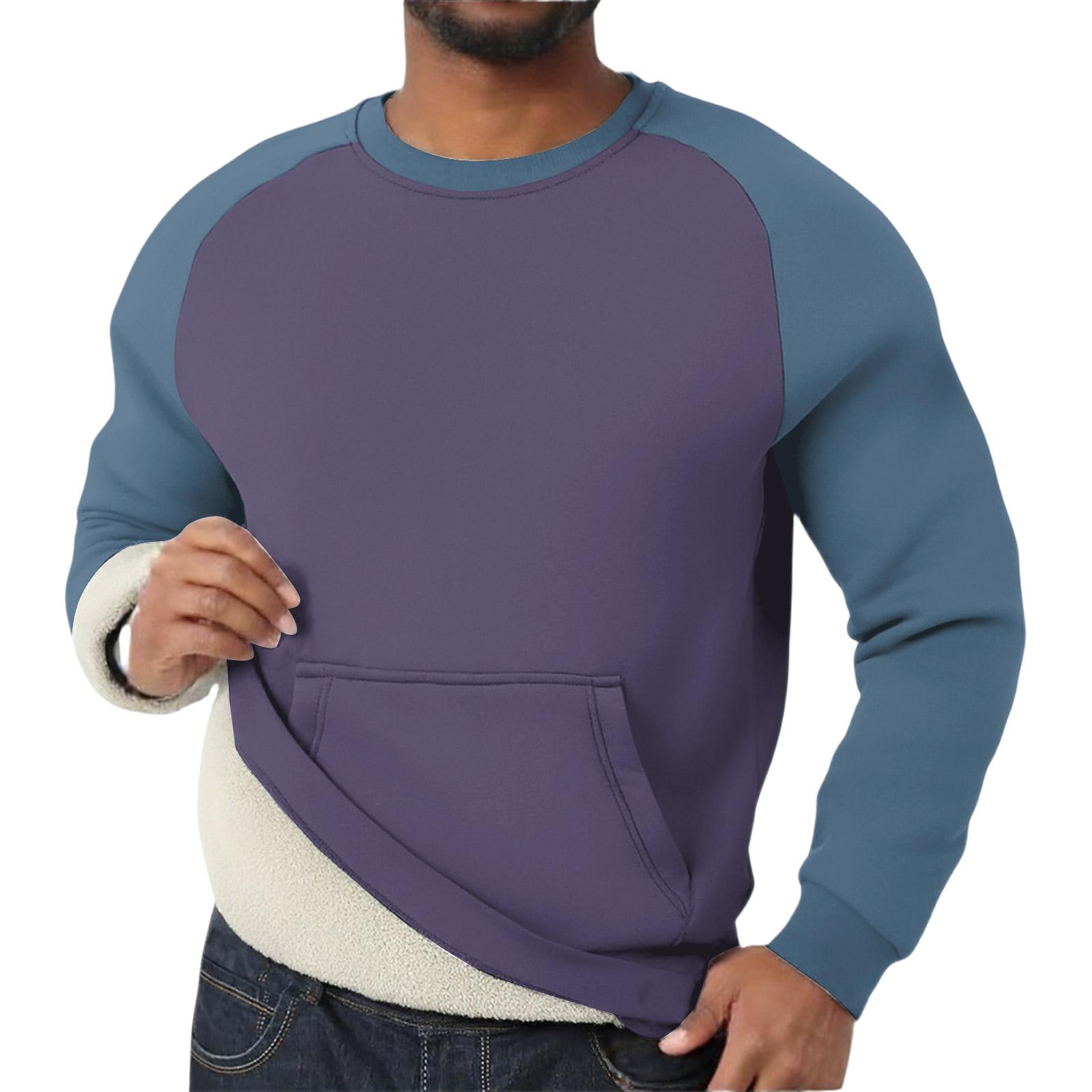 

Hooded Sports Tracksuit Unisex Running Outfits Long Sleeve Pullover Hoodies Sweatshirt XL фіолетовий