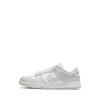 Nike Dunk LOW RETRO Leather Cushioning, Wear Resistant Low Top Skateboard Shoes Unisex White Silver HF0730-160(Team120-2)