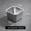 LIU Stainless Steel Square Seasoning Container