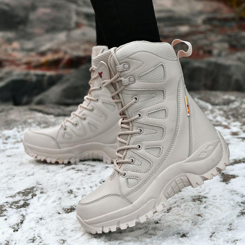 HOHO FAIR Large Size Boots  Women Autumn Boots Super High Quality Boots Men Shoes  Swat Tactical Boots