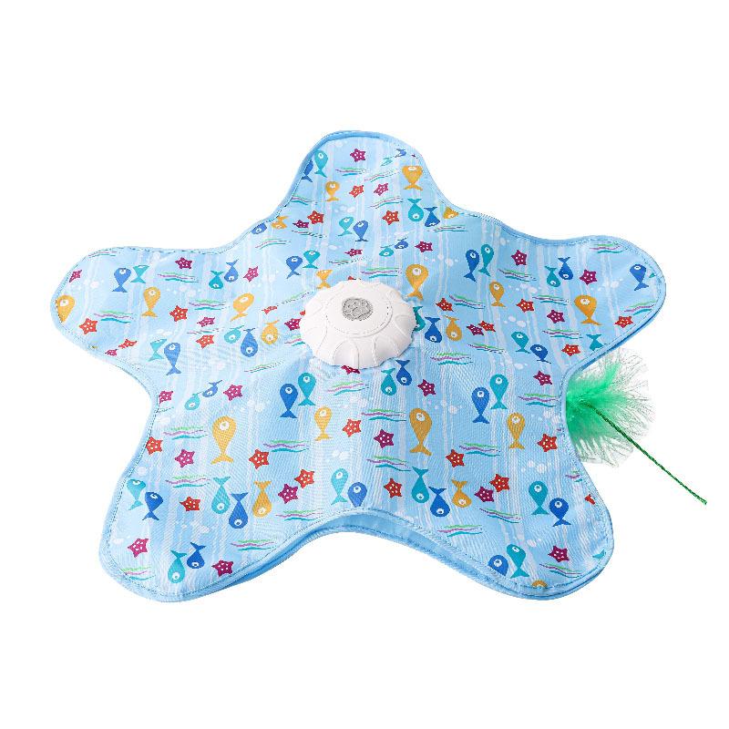 Pet Cat Toy Hunting Cover, Electric Toy To Entertain Cats and Relieve Boredom, Star-shaped Cat Toy Little Fish Style