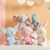 Rabbit Toy Knitted Elephant Pig Plush Baby Comforter Doll Home Decoration Gift