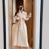 Fashionable Color Block Woolen Coat with Thickened Clothes for Women In Autumn and Winter