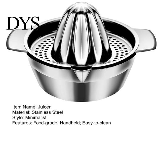 Stainless Steel Orange Juicer Manual for Citrus Lemon Portable Squeezer Handheld Easy-to-clean Press with Strainer 2 Pour Spouts Home Traveling