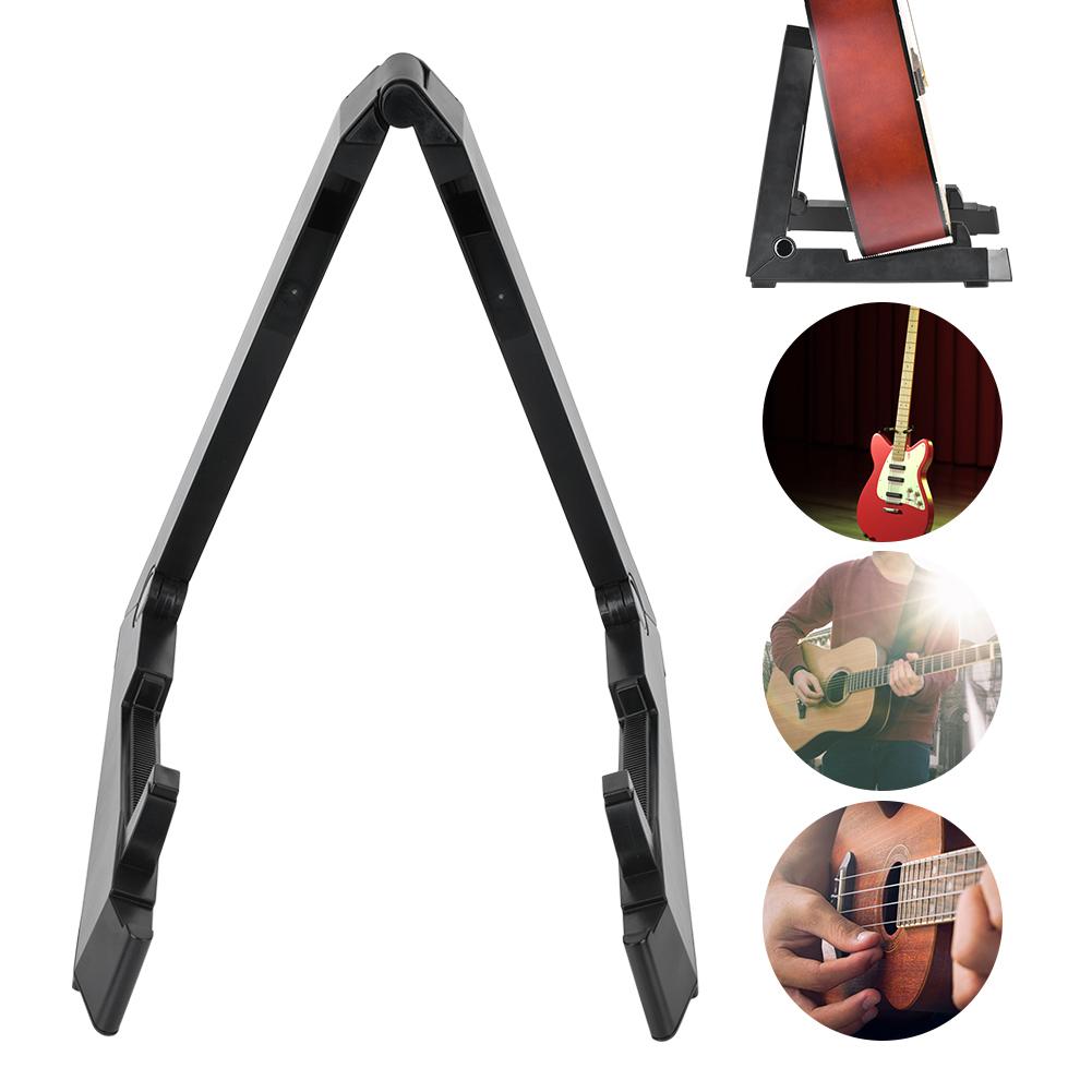 Portable Guitar Stand Double Foldable ABS Plastic Musical Instrument Accessories