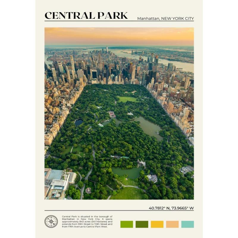New York Reise Landschaft Poster Catskill Mountains Central Park Hudson Valley Leinwandgemälde Wandkunst Bild Büro Heimdekor