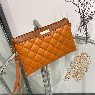 Rhombus Damentasche, einfache Wechseltasche, Schulter-Umhängetasche, kleine frische Handytasche, modische Clutch.