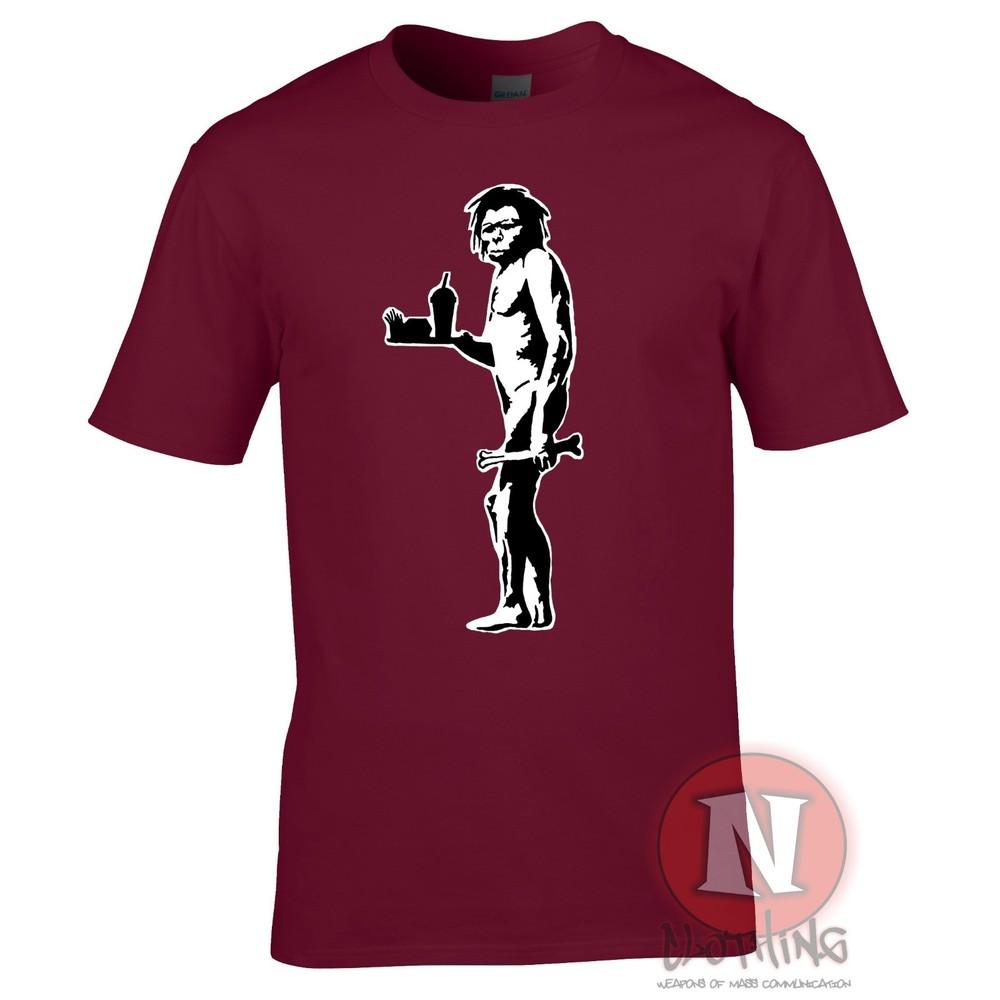 Banksy Caveunisex TShirt Fastfood Teeshirt Urban Stencil Art Graffiti Bristol Cool 2XL