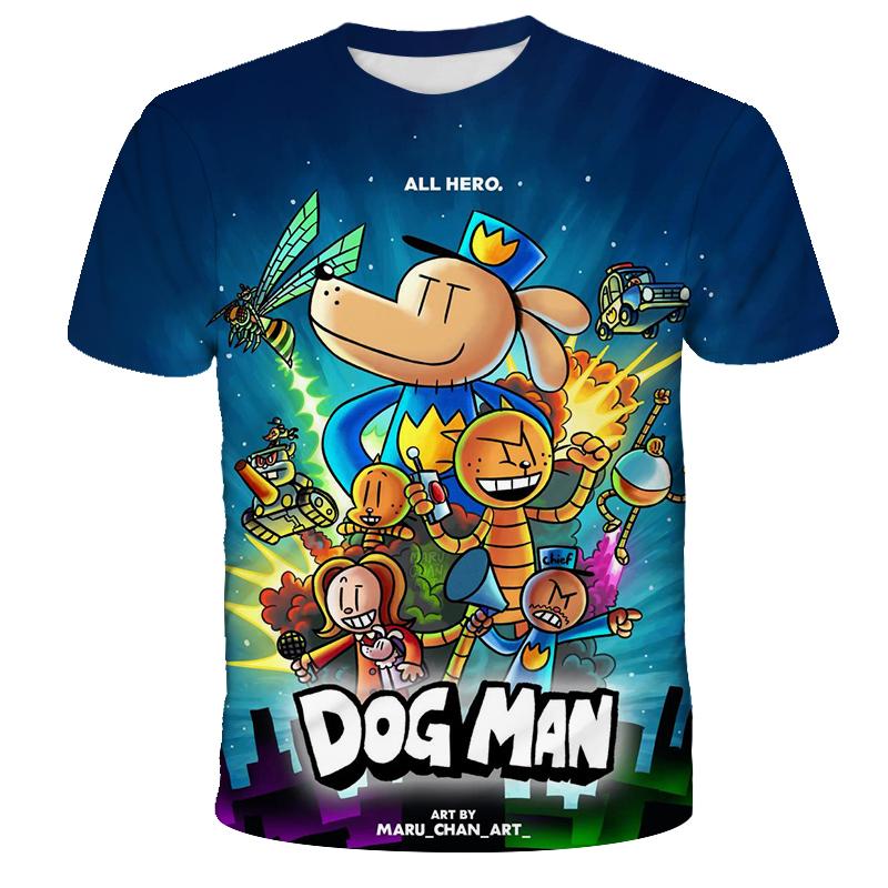 Letní kreslené anime Pes Muž Chlapecké trička Letní Matka Děti Krátký rukáv Oblečení pro chlapce Tričko Vrchní díly Tričko Dětské oblečení