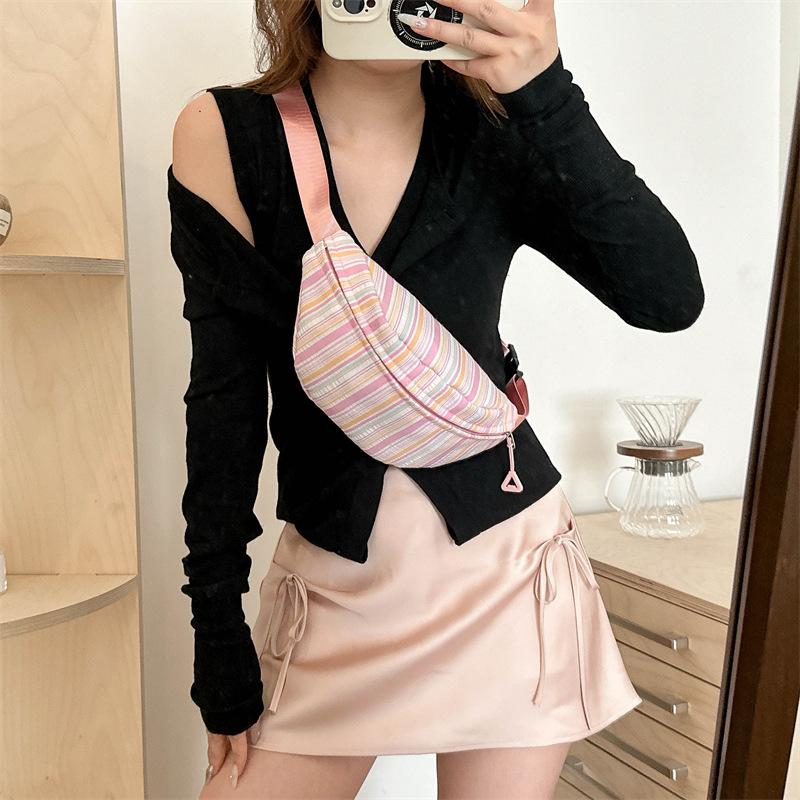Fashionable New Style Fashionable Casual Simple Personality Chest Bag Fashionable Sports Style Beautiful One-shoulder Crossbody Waist Bag for Women