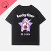 Anime Shirt Lucky Star Konata Camiseta Hot Sale Cotton Comic Y2k Clothes Cartoon Izumi Kagami Aesthetic Print Tee Unisexga Tops