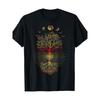 Moon Phases Tree of Life Graphic Tee Retro 60s 70s Vibe Men's Casual Short Sleeve T-Shirt