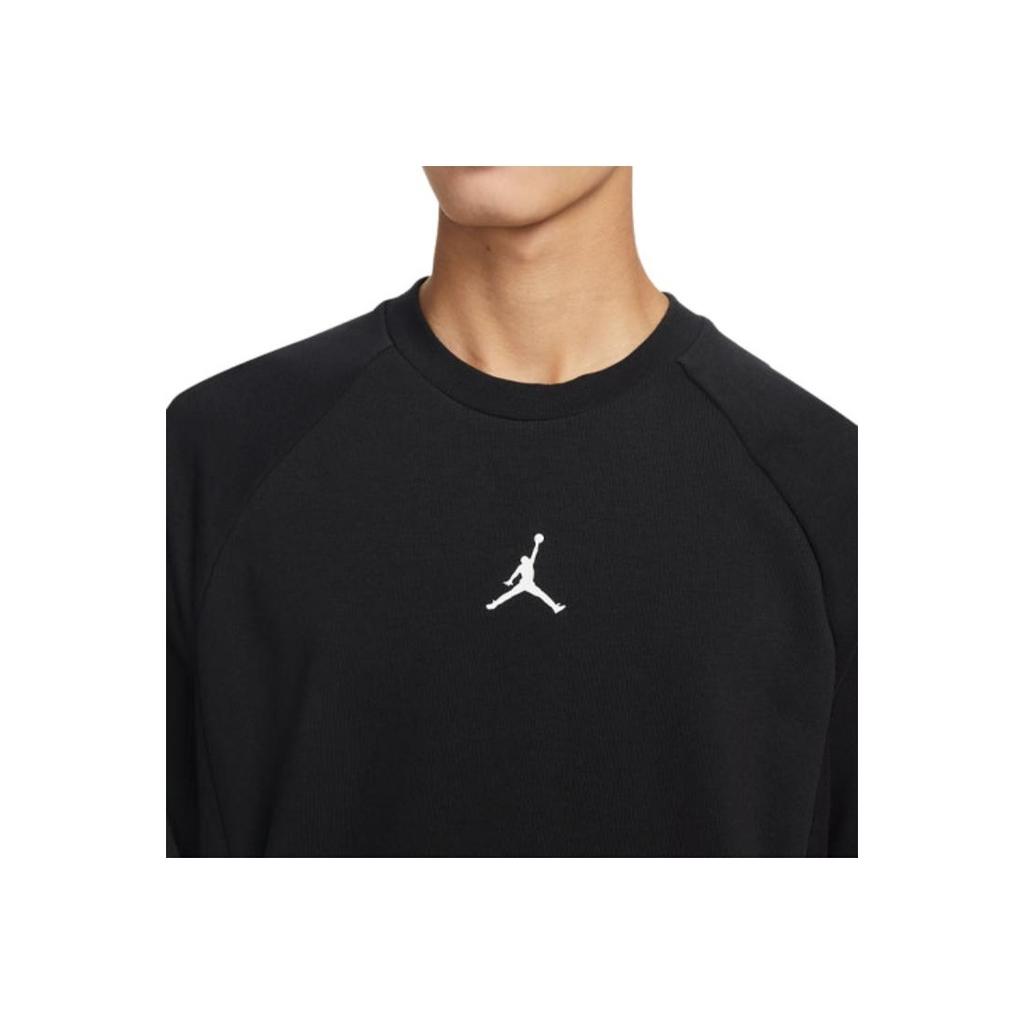 Jordan Classic Jumpman Logo Print Crew Neck Long Sleeve Knit Sweater Men Tops Black DV1287-010