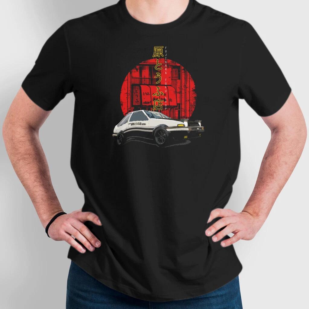 Toyota Corolla AE86 Trueno GT86 Initial D Anime at Fujiwara Tofu Shop T-Shirt XL