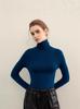Maglione da donna in lana a maglia, vestibilità slim, manica lunga, tinta unita, strato base per il pendolarismo
