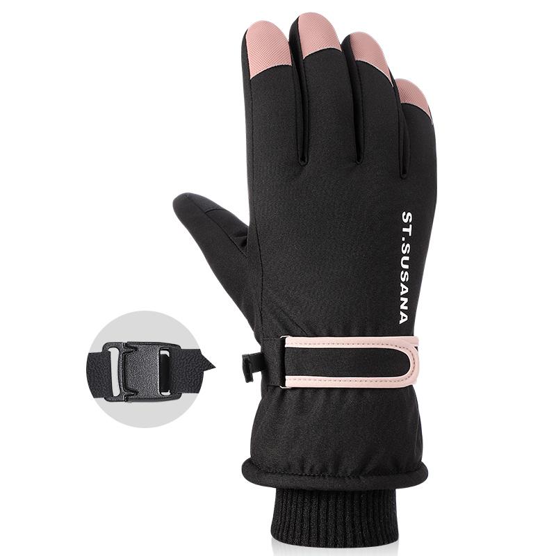 Cheap Motorcycle Winter Windproof Thicken Women Hand Warm Waterproof Ski Gloves