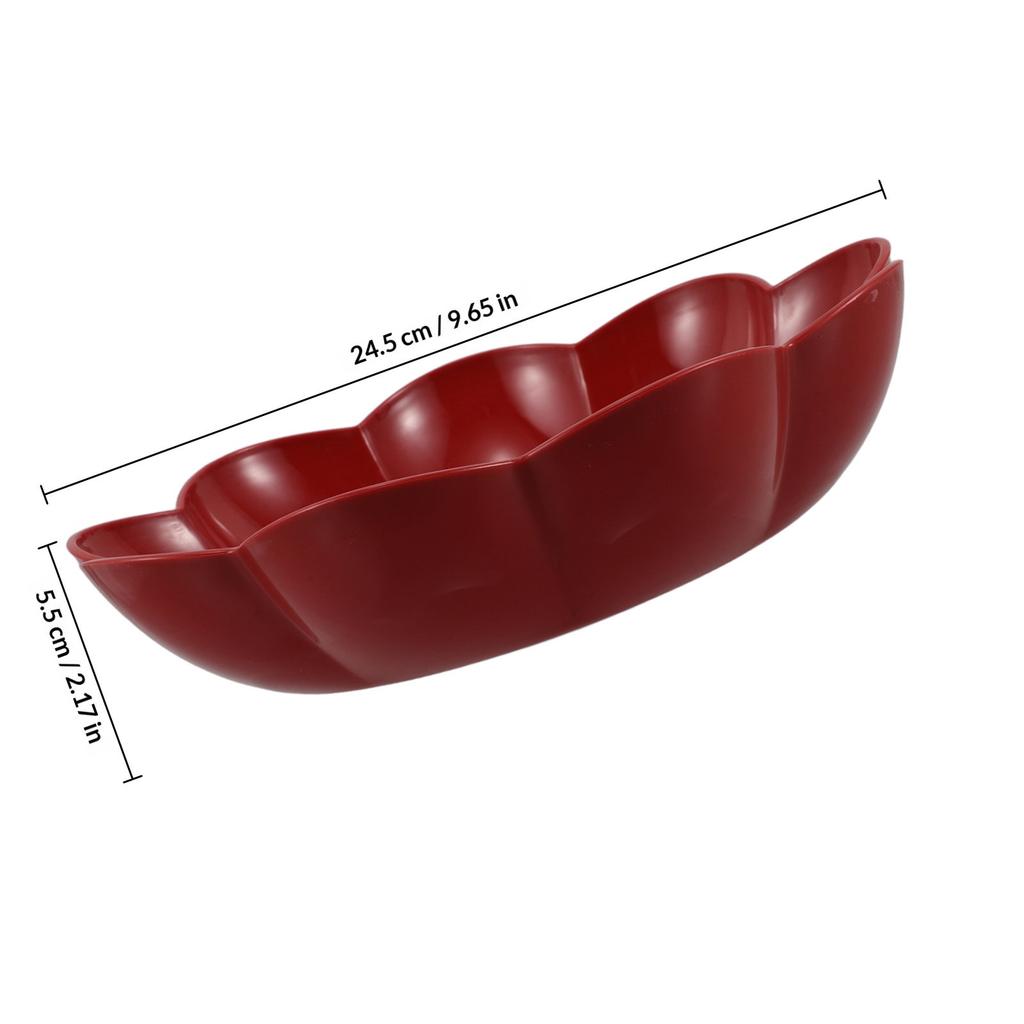 2Pcs Home Use Candy Fruit Plate Plastic Serving Tray Round Snack Platter Multipurpose Appetizer Dessert Party Serving Tray