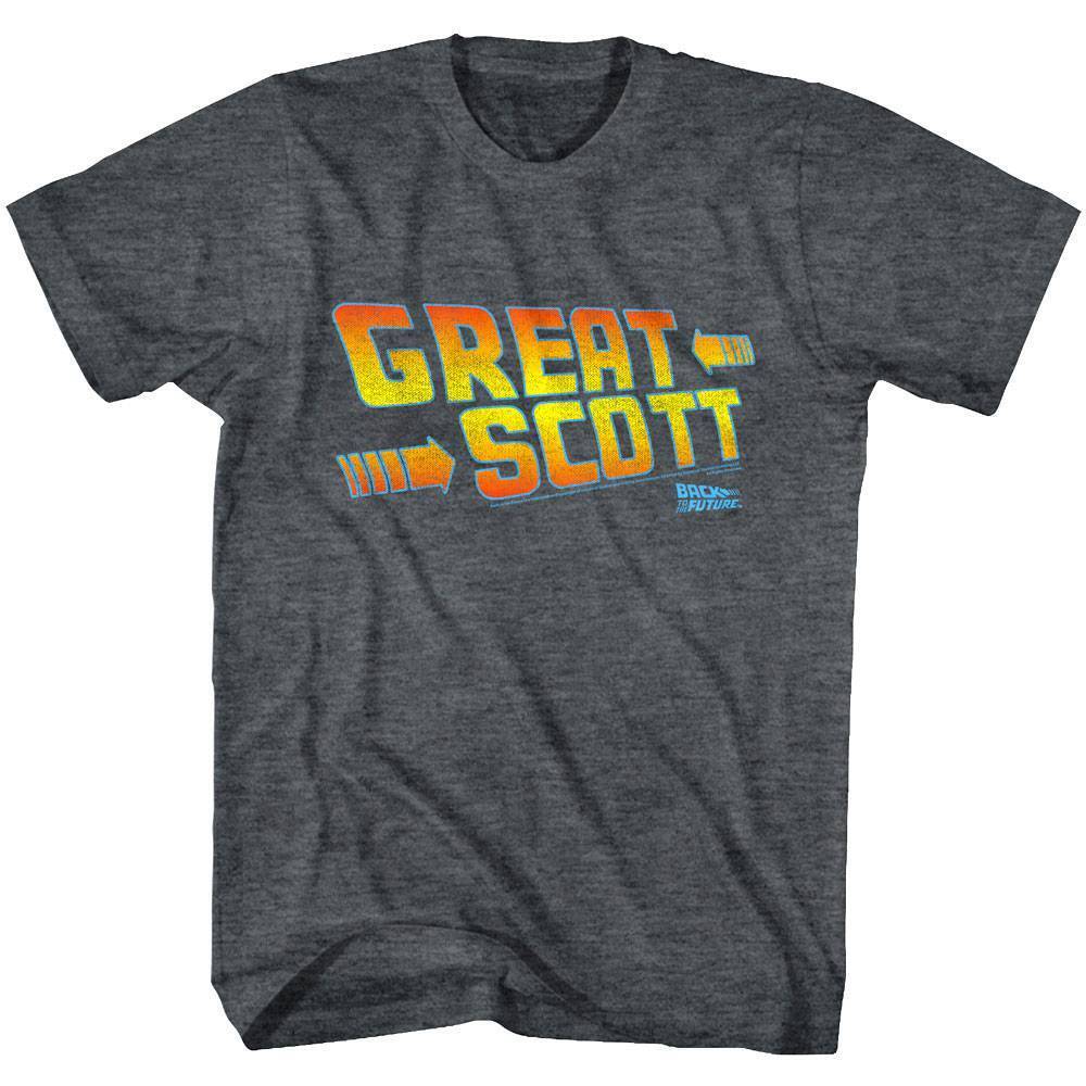 Back to The Future Great Scott Men T Shirt Retro Dr Emmett Brown 80s Movie Top M