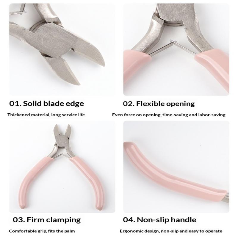 Jewelry Making Plier Tool Set Stainless Steel Non-Slip Handles Ideal Gift for DIY Craft Hobby Lovers Adults Kids