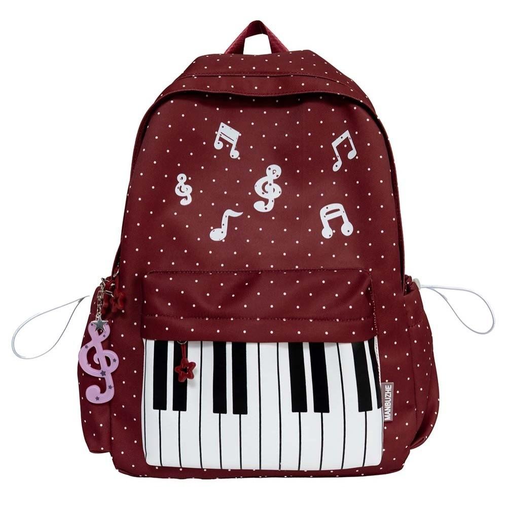 Mehrere Fächer Noten Tasche Leichtes Design Süße Schultasche Tastatur Buch Tasche Weibliche Jugend