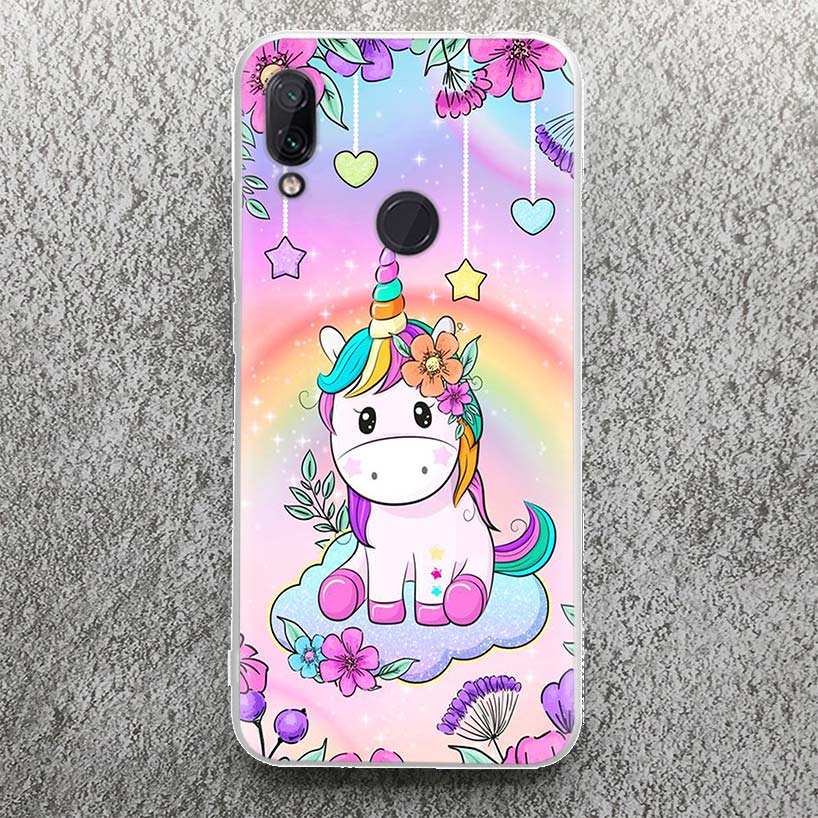 Pink Unicorn Rainbow Phone Case For Xiaomi Redmi 9 9A 9C 9T 10 10A 10C 12 12C 8 8A 7 7A 6 6A S2 K20 K40 Pro Soft Silicone Cover
