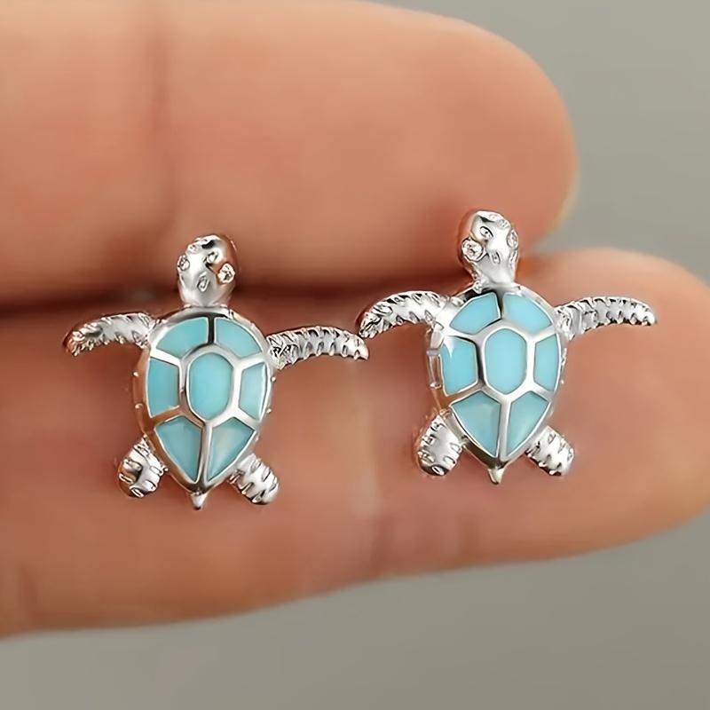 

Милые серьги-гвоздики с черепаховым дизайном для женщин, подарки на день рождения, повседневная одежда, серьги-гвоздики с животными (Нет коробки)