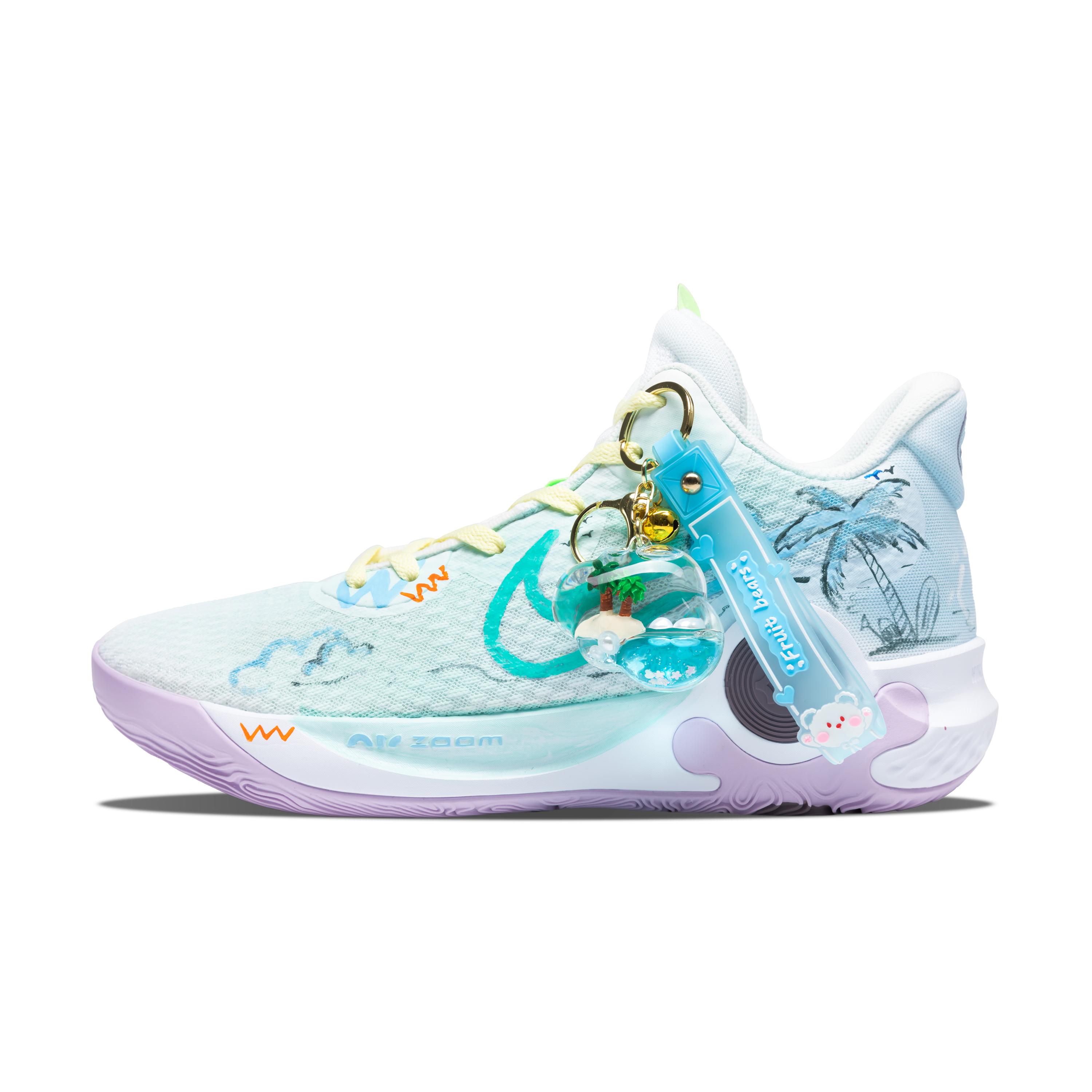 

Nike KD Trey 5 X Slip Resistant Abrasion Resistant Mid top Vintage Basketball Shoes Unisex Blue Green DJ6922-100(Team409-) 41