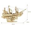 Robotime 3D Puzzle Wooden Craft Gift Toy Educational Boys Girls Adults Entrance Celebration Year Birthday Christmas Present (Sailing Ship TG305)