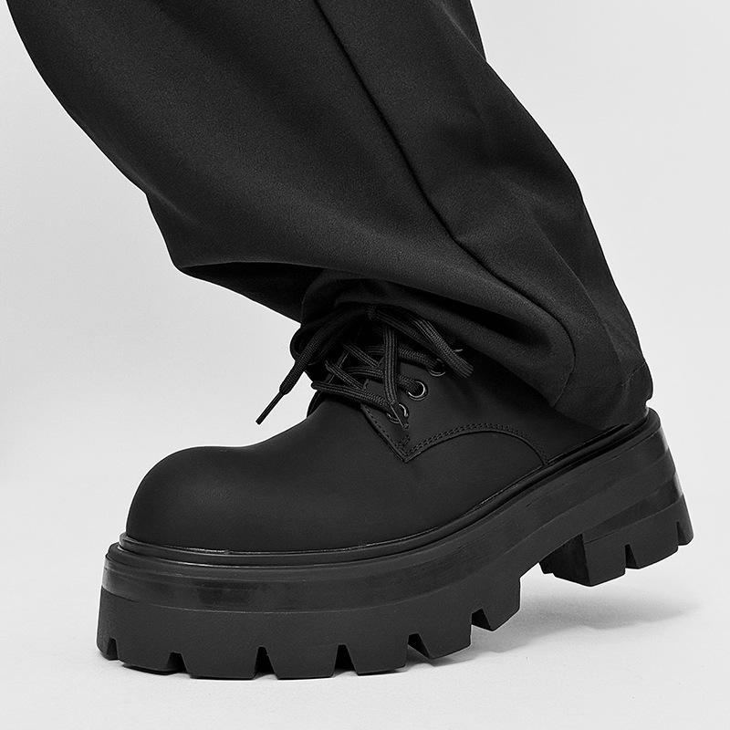 

Thick-soled versatile heightening 7 cm thick-soled Derby shoes trendy shoes niche men s shoes 46