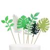 Shower Wedding Jungle Theme Greenery Party Supplies Cupcake Decoration Cake Topper Tropical Leaves
