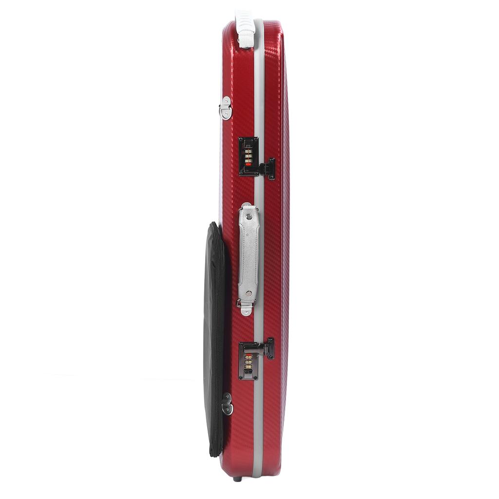 Violin Case 4 4 Full Size Super Light Portable Carbon Fiber Hardshell with Password Lock Red