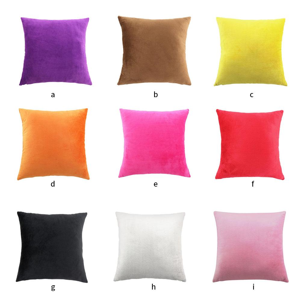 Short Plush Pillow Case Sofa Chair Throw Pillow Cover Home Decorative Cushion Cover