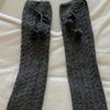 Fashionable Plush Balls Bows Adorned Leg Warmers for Women's Cable Knitted Stretchy Leg Covers Sleeves Calf Socks