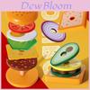 Wooden Toy Hamburger Sandwich Food Set For Kids With Pretend Play And Educational Fun