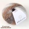 Colorful Gradient Hand-Dyed Mohair Yarn Ball 25g for Sweaters, Scarves, Knitting, and Crochet Projects
