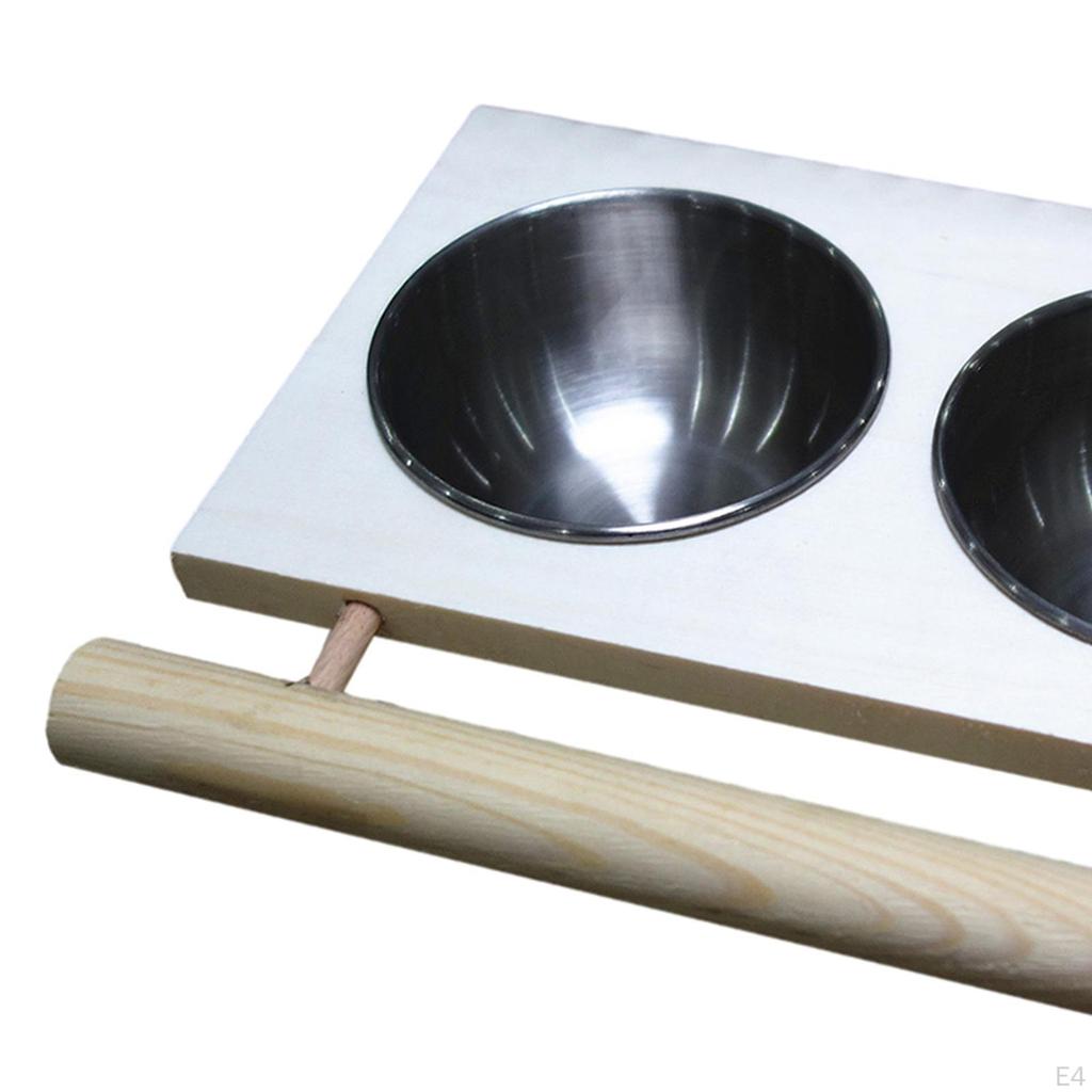 Bird Feeding Bowl, Sturdy Stainless Steel Parrot Removable, for Budgies