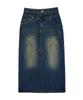 DILETTANTISME Piping Heart Denim Long Skirt