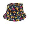 Retro Graffiti Double-Sided Bucket Hat for Men & Women - Versatile Outdoor Travel Sun Protection