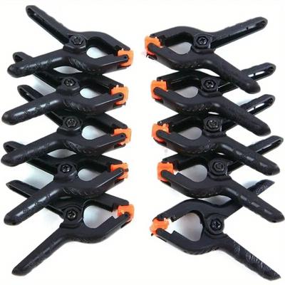 5/10pcs Adjustable Nylon Clip Plastic Woodworking Clip Spring Clip Fastening Tool Wood Photo Studio Background Clip DIY A Type 2/3/4/6/9 Inch