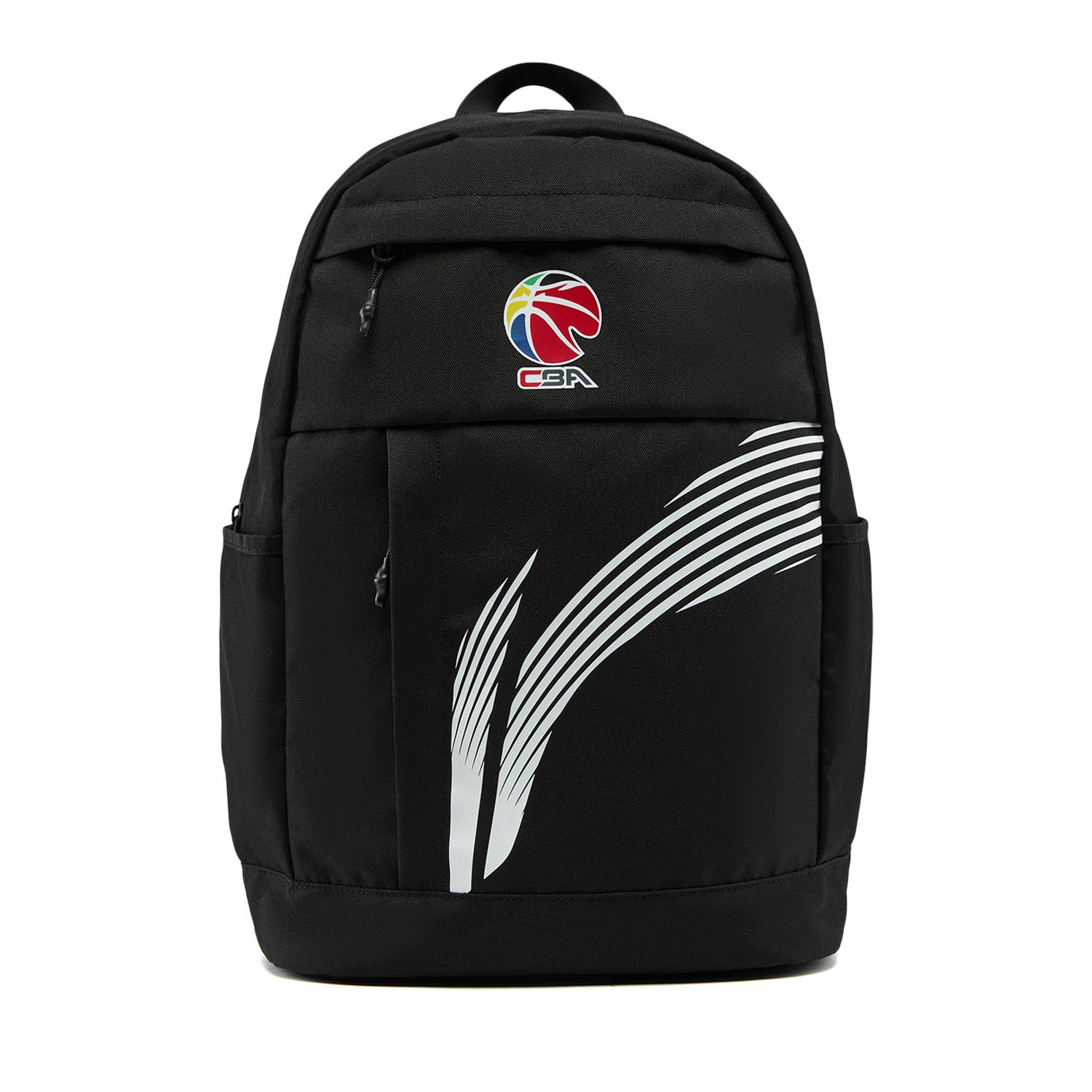 Li Ning Professional Basketball Collection Polyester Backpack Unisex Basic Black ABSW443-1