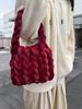 Xiaohongshu Velvet DIY Handmade Woven Crystal Yarn Handheld Messenger Bag