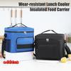 Przenośna Izolowana Torba na Lunch z Regulowanym Paskiem 6-godzinny Chłodzący Tote do Pracy Podróży Pikniku Wodoodporny Oxford Lekki Szczelny Termiczny Chłodzący