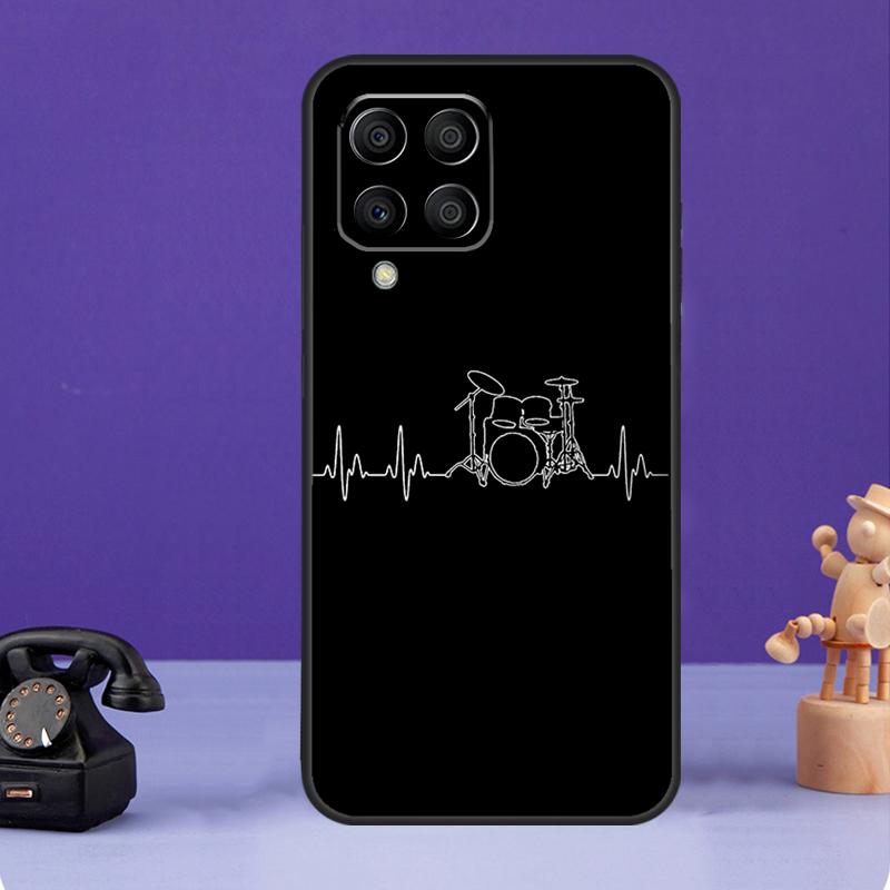 Musical Instrument Drum Case For Samsung Galaxy M12 M32 M52 M55 M13 M33 M53 M14 M34 M54 M20 M30s M31s M51 M31 M21