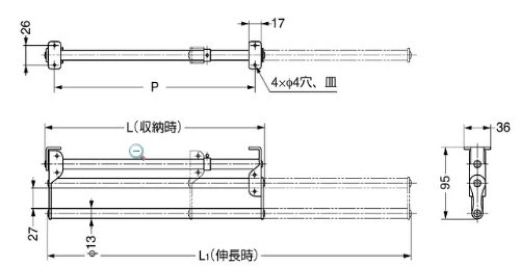 Sugatsune Industrial Lamp Brand Stainless Steel Sliding Coat Type Hanger, A, AS-330