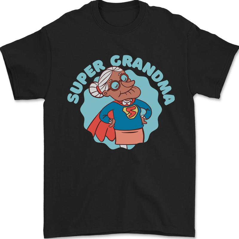 

Super Grandma Funny Grandparents Day Mens T-Shirt 100% Cotton - Men s Summer Cotton Graphic Tee S разноцветный